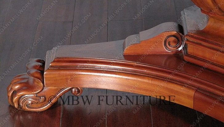 Large Round Light Mahogany Pedestal Dining or Conference Table