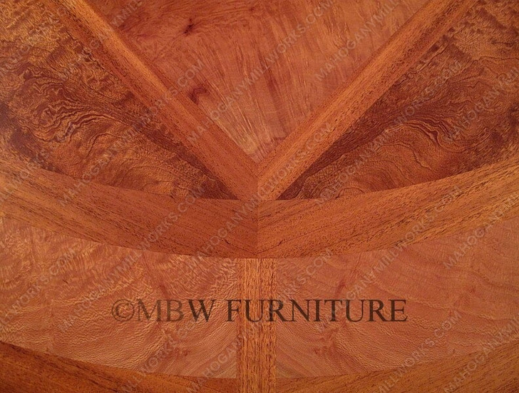 85" Round Inlaid Pedestal Dining or Conference Table