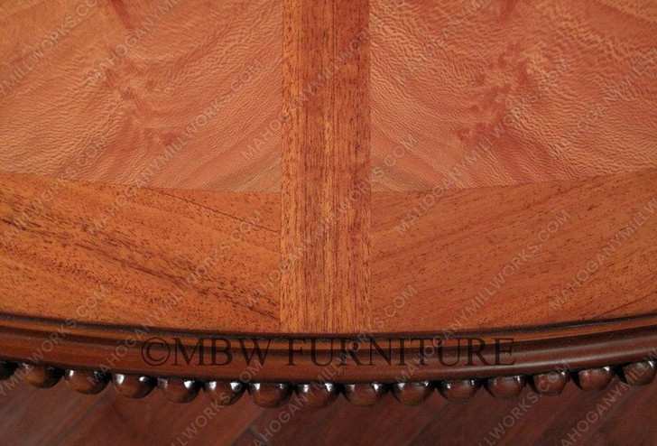 85" Round Inlaid Pedestal Dining or Conference Table