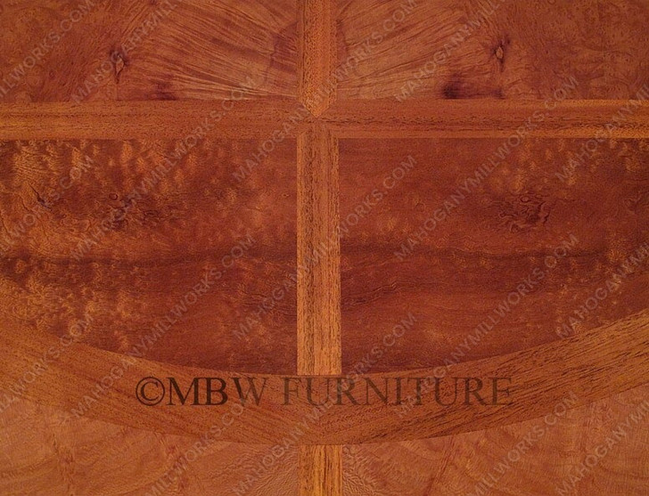 85" Round Inlaid Pedestal Dining or Conference Table