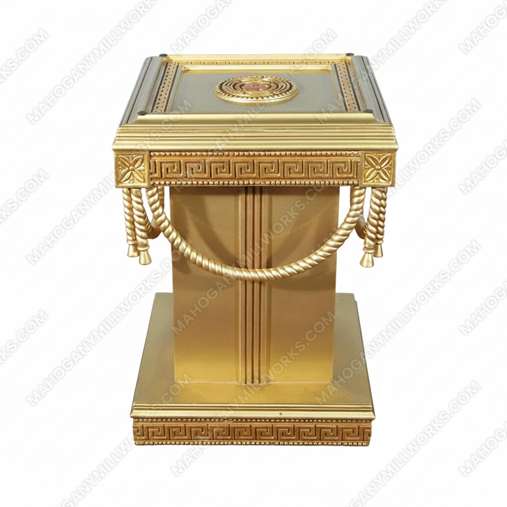Versace Style Gold Leaf Pedestal