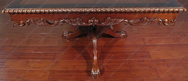 10ft Chippendale Double Pedestal Dining or Conference Table