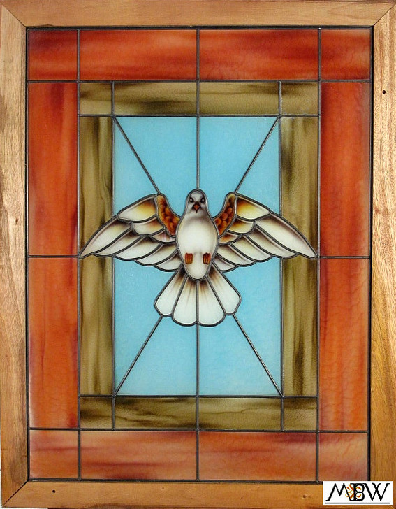 stained glass dove