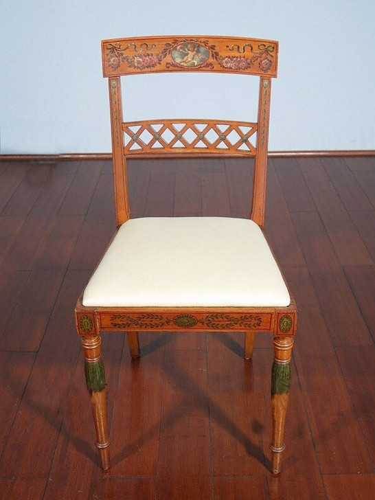 Solid Mahogany Antiqued Honey Finish Regency Chair