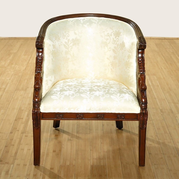 Mahogany Occasional Swan Tub Chair