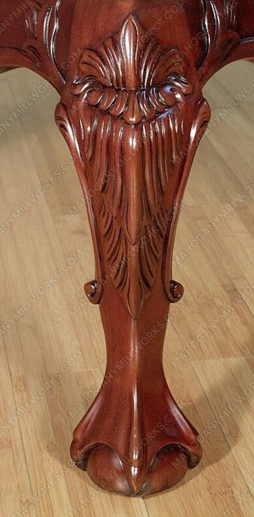 Cherry Chippendale Marble Top Coffee Table