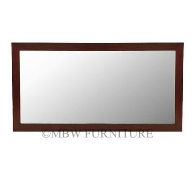 6ft Solid Mahogany Espresso Console Wall Table w/ Mirror