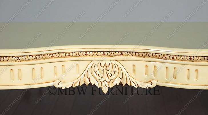 Antiqued Cream Wall Hall Console Table