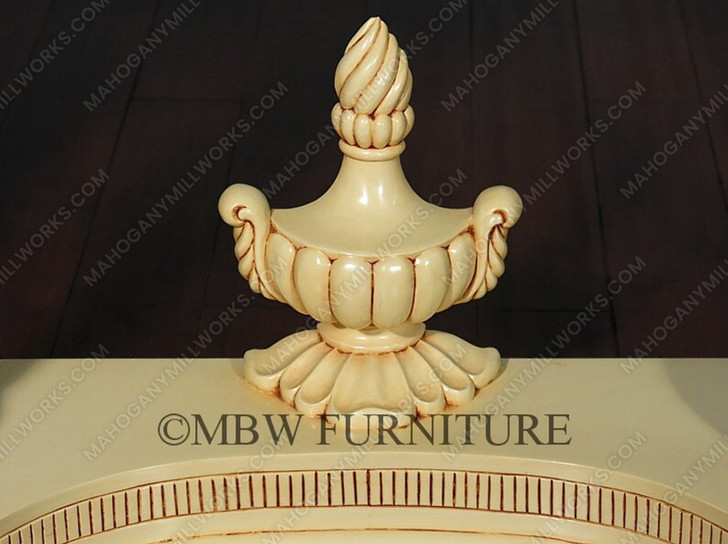 Antiqued Cream Wall Hall Console Table