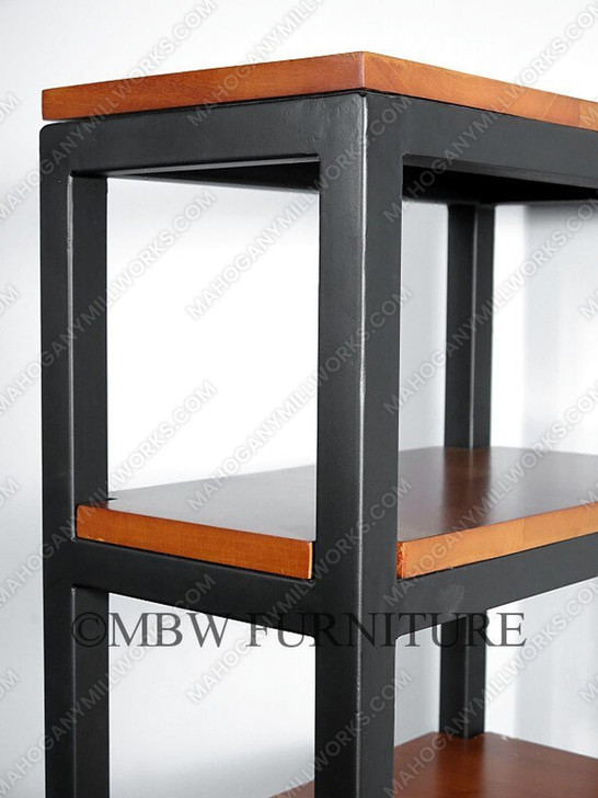Two-tone  Black Metal TV Media Entertainment Center