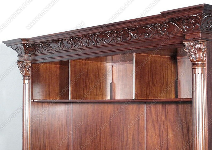 6.5ft Mahogany TV Entertainment Media Cabinet