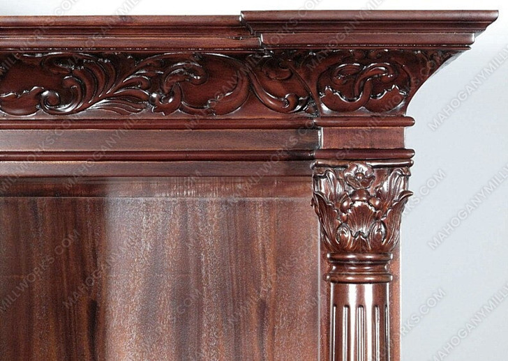 6.5ft Mahogany TV Entertainment Media Cabinet