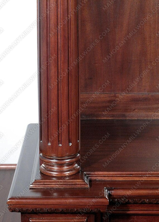 6.5ft Mahogany TV Entertainment Media Cabinet