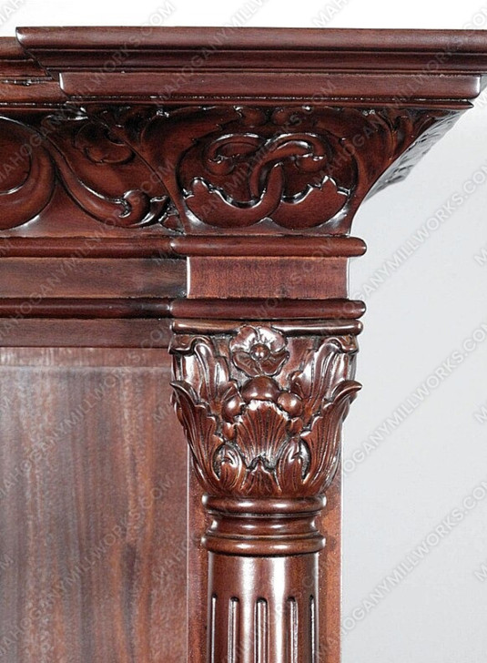 6.5ft Mahogany TV Entertainment Media Cabinet