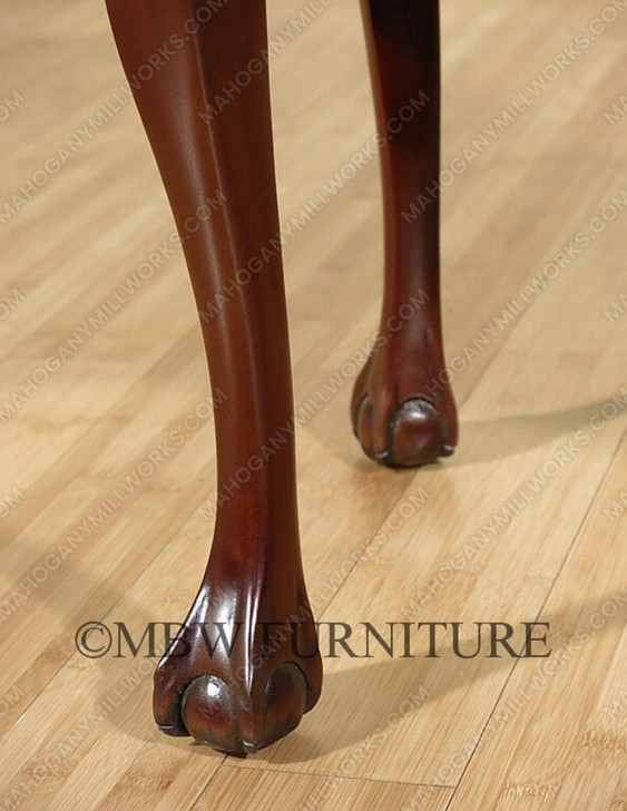 Solid Mahogany Dark Brown Victorian Kidney Dumbwaiter Table w /Tray