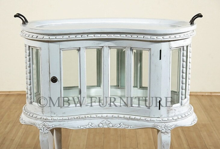 Victorian Distressed White Dumbwaiter