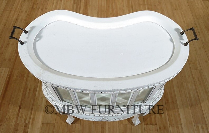 Victorian Distressed White Dumbwaiter