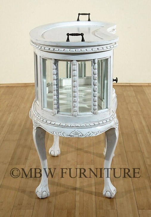 Victorian Distressed White Dumbwaiter