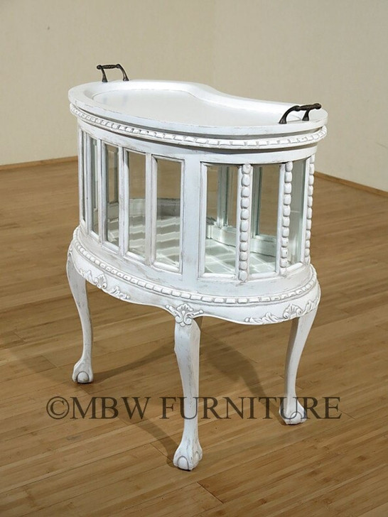 Victorian Distressed White Dumbwaiter
