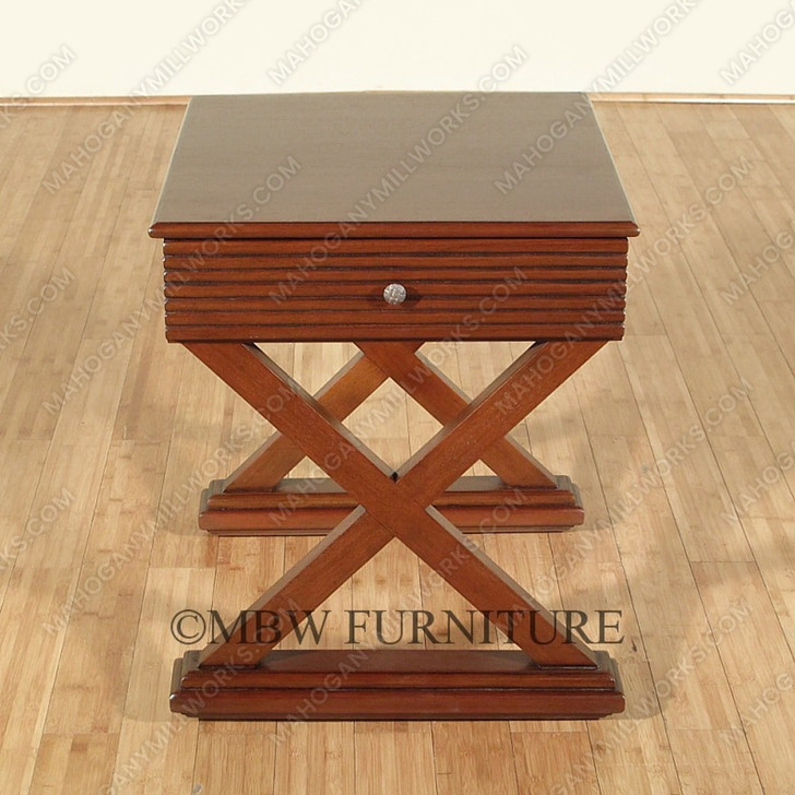 Solid Mahogany Chairside End Table