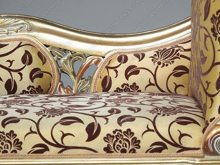 Antiqued Gold French Louis Loveseat Settee