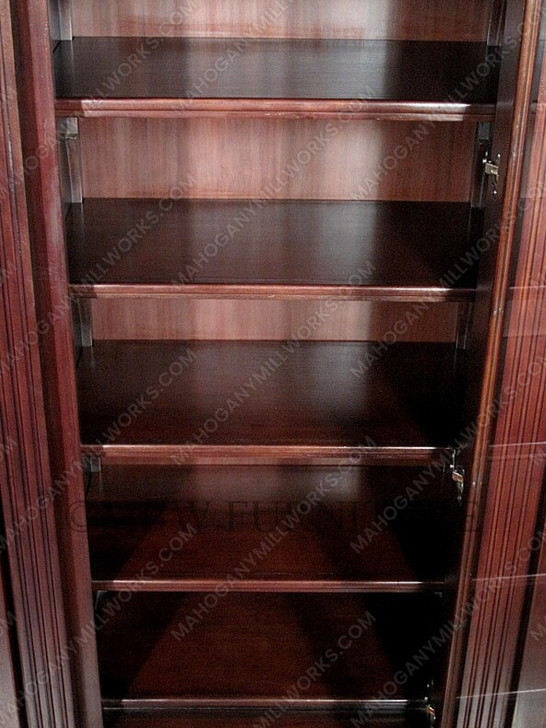 11ft Bespoke Mahogany Sectional Bookcase Cabinet