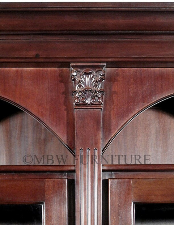 11ft Custom Mahogany Sectional Bookcase