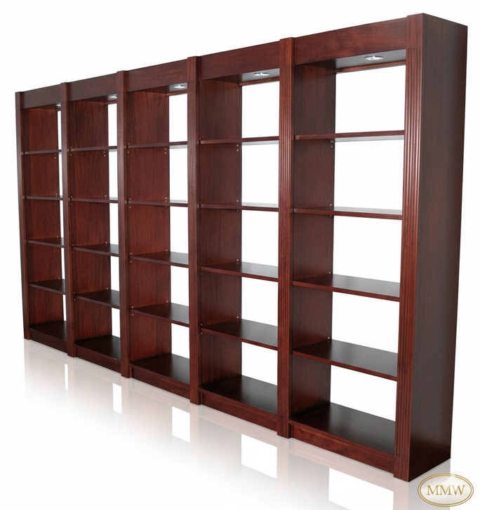 13.5ft Tiered Open Wall Bookcase
