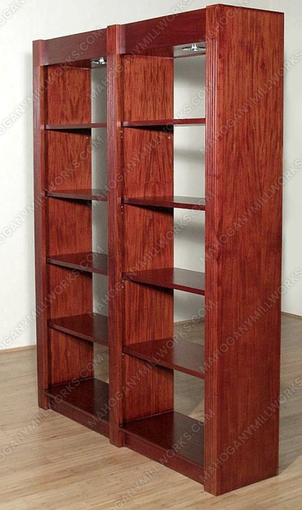 Bespoke Cherry 10-Tier Open Wall Bookshelf Bookcase
