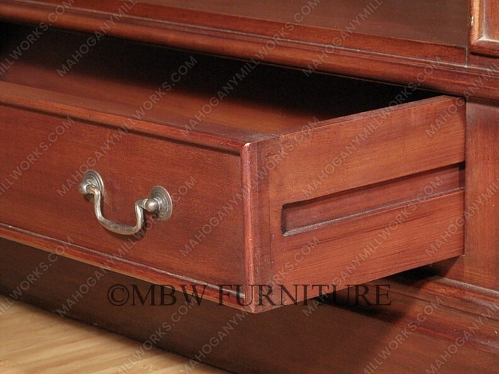 Tall Distressed Arched Open Bookcase