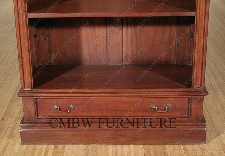 Tall Distressed Arched Open Bookcase