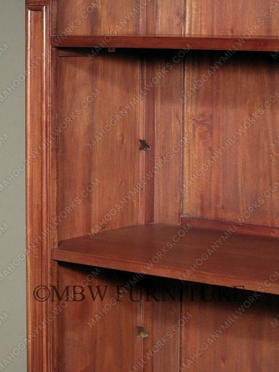 Tall Distressed Arched Open Bookcase