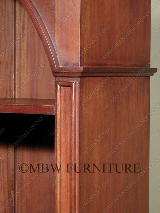 Tall Distressed Arched Open Bookcase