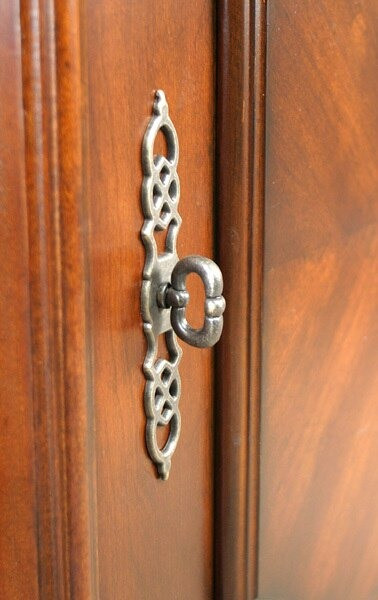Tall Mahogany Double Open Bookcase