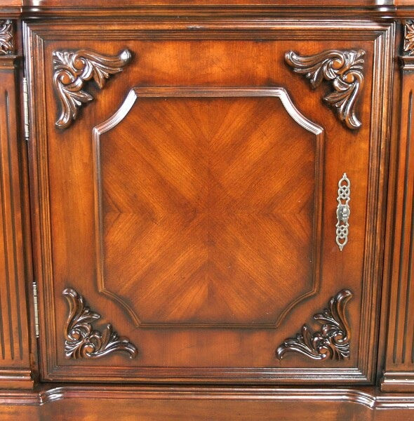 Tall Mahogany Double Open Bookcase