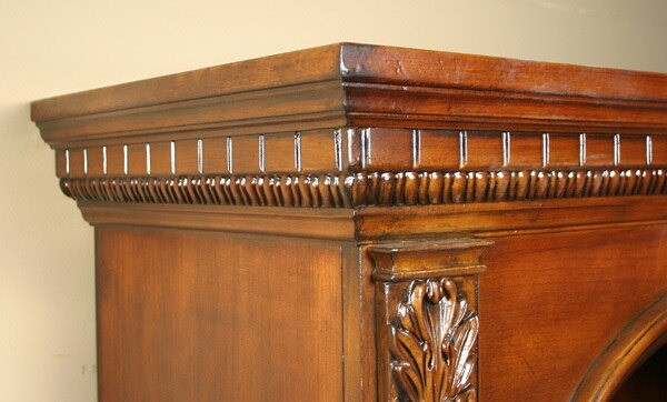 Tall Mahogany Double Open Bookcase
