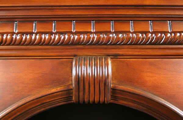 Tall Mahogany Double Open Bookcase