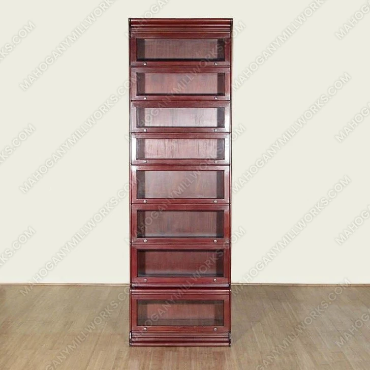 9ft Cherry 8-Tier Barrister Lawyer's Bookcase