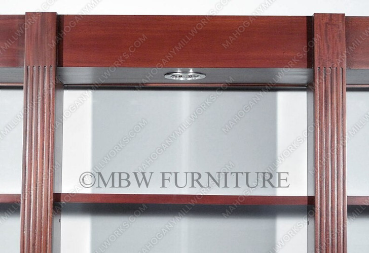 8ft Cherry 15-Tier Open Wall Display
