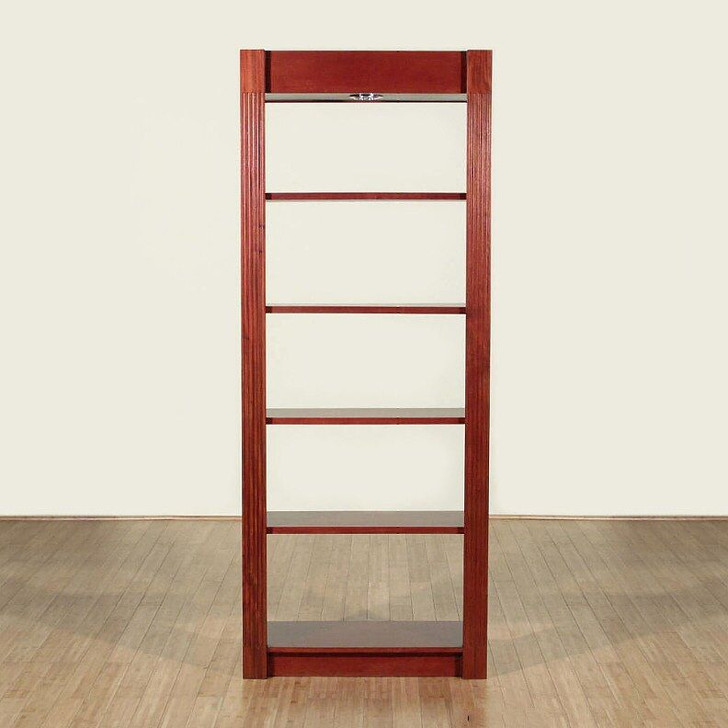 Cherry 5-Tier 7Ft Wall Bookcase