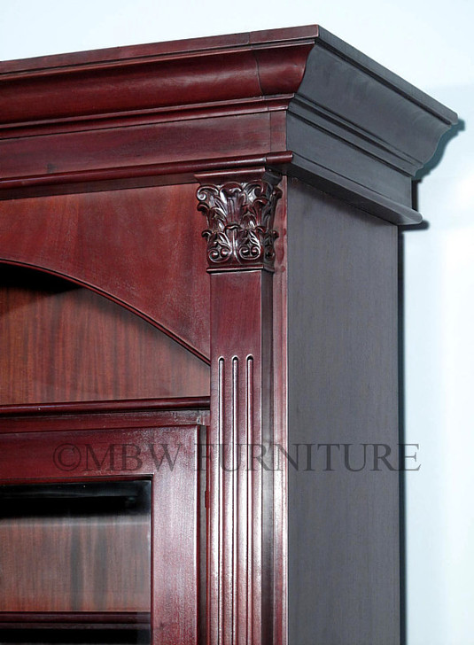 14ft Mahogany Four Door Sectional Bookcase