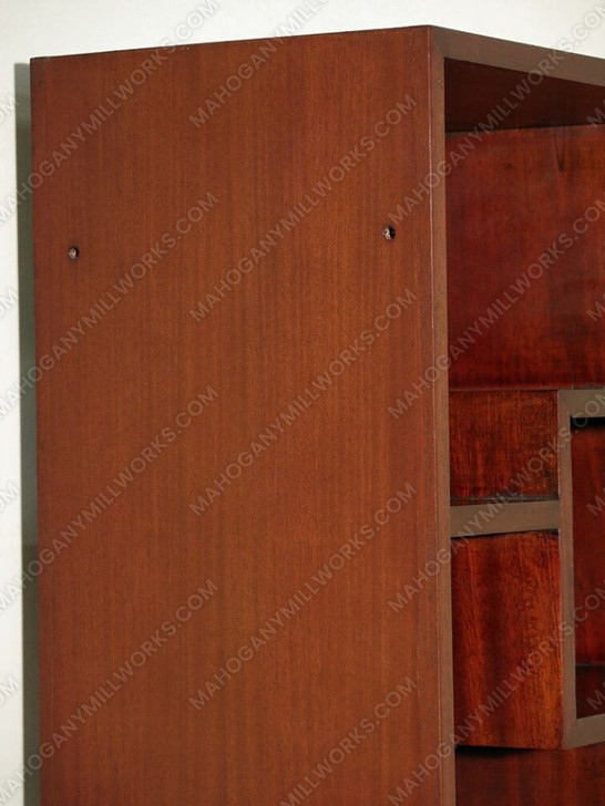 Cherry Art Deco Sectional Wall Open Bookcase