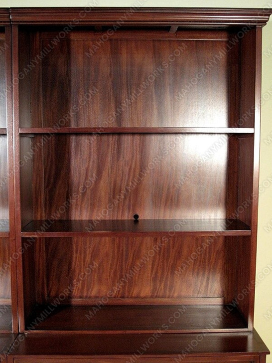 Large Solid Mahogany Open Bookcase Bookshelf w/ Drawers