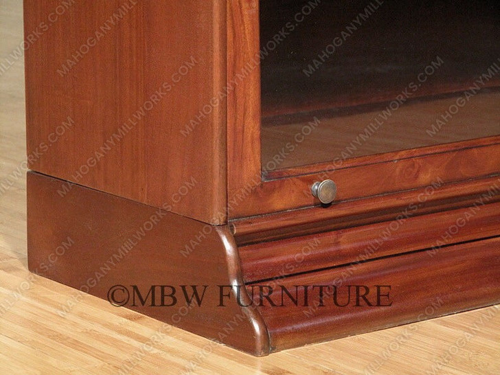 Mahogany Victorian Stacked Barrister Bookcase Curio Plain Glass