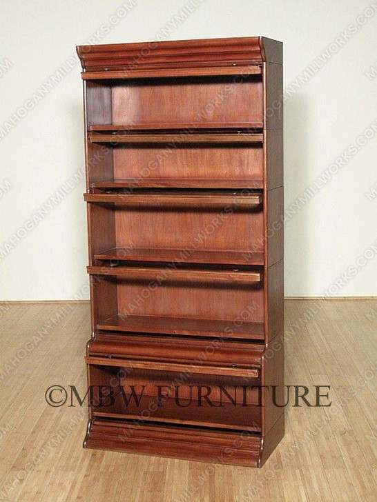 Natural Finish Mahogany Barrister Bookcase