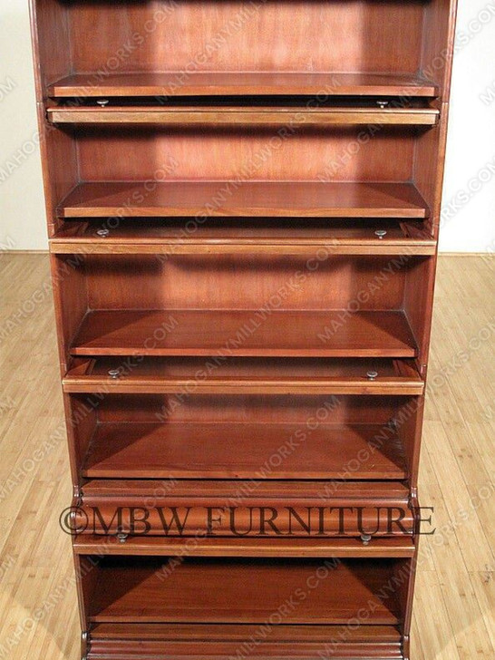 Natural Finish Mahogany Barrister Bookcase