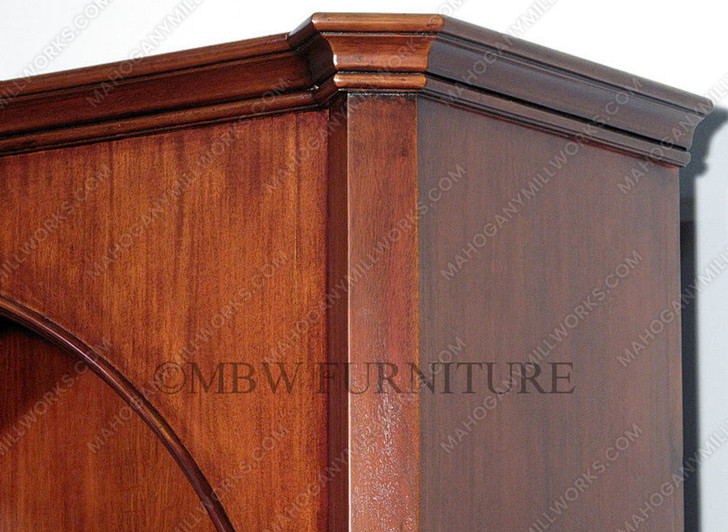 11ft Arched Mahogany Triple Dome Open Bookcase