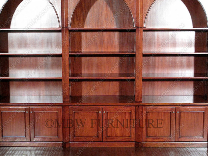 11ft Gothic Sectional Open Bookcase