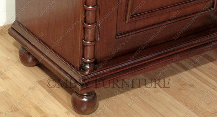 7.5ft Mahogany Open Bookcase w/ Cabinets