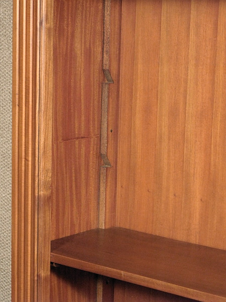 Mahogany Triple Arched Bookcase with Drawers